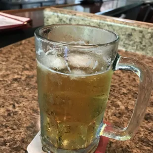 That's ice floating on top of that draft beer. Probably the coldest beer in the Ozarks, and under new owners, the hours are now consistent.