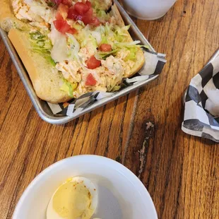 a sandwich and salad