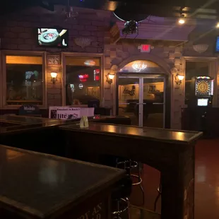 the bar area