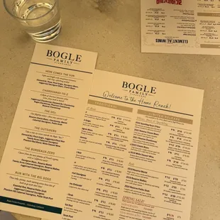 The tasting menus options 1/2