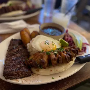a plate of food on a table