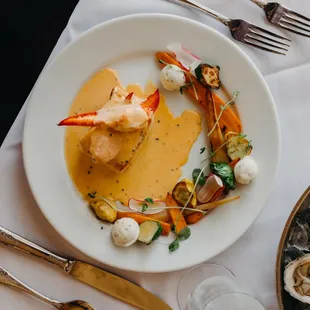 a plate of food on a table