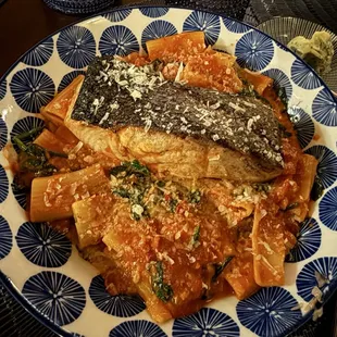 Gypsy vodka pasta with salmon was very spicy!!!