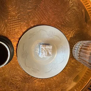 Turkish coffee served