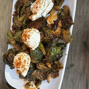 Brussel sprouts with feta