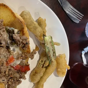 Side order of okra 4 pieces for 4 dollars