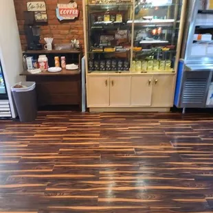 a view of a wooden floor