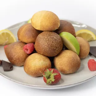 food, dough desserts, donuts