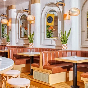 the interior of a restaurant