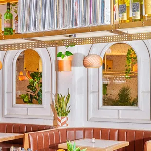 the interior of a bohemie bar