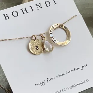 Personalized initial name necklace