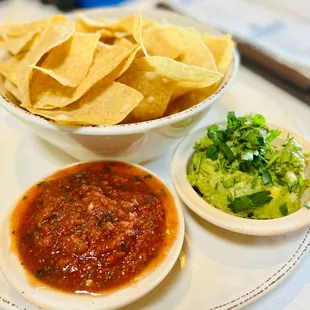 Chips, Guacamole and Salsa