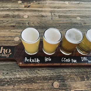 My Yelp beer flight