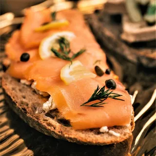 Smoked Salmon Sandwich Lunch