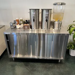 a stainless steel beverage dispenser