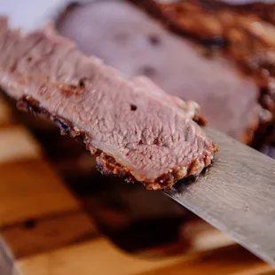 a piece of meat on a cutting board