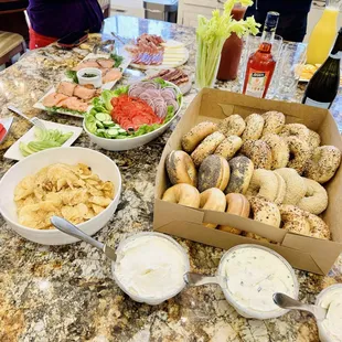 bagels, food