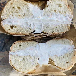 Toasted Everything Bagel with Lox Cream Cheese