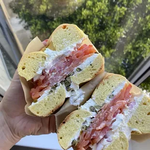 Classic on egg bagel