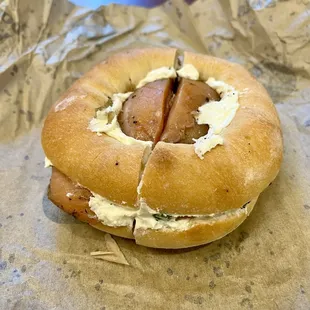 Pastrami lox. Bialy.