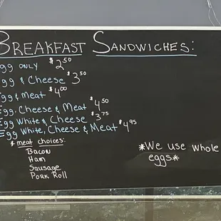 Breakfast Sandwiches