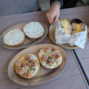 Open Face Bagels