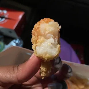Juicy, fried shrimp