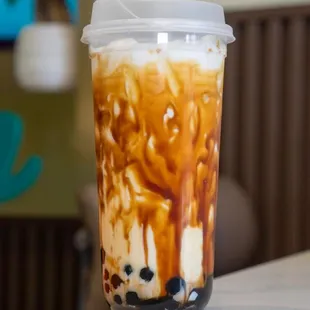 Black milk boba