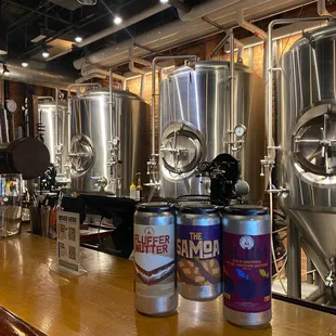 a beer and a can