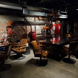 the interior of a brewery