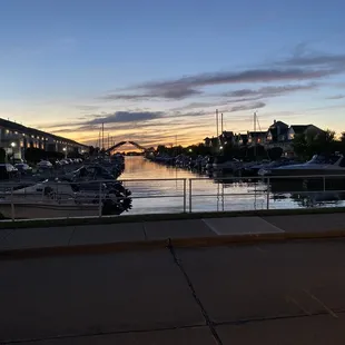August sunset on the Black River. View from the patio.