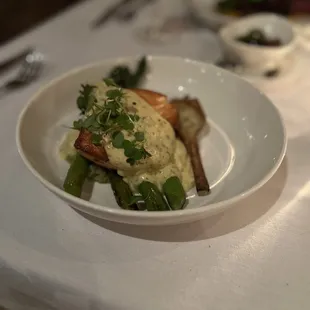 a plate of food on a table
