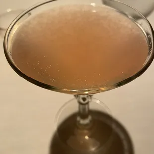 Peach, shishito pepper, lime mocktail