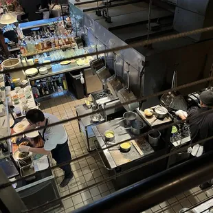 Our table overseeing kitchen
