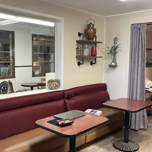 Inside the shop, chill while you wait for your drink.