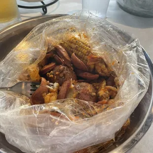 Shrimp boil with sausage