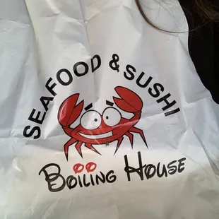 Bib provided with gloves