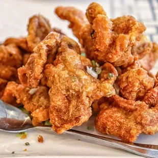 a plate of fried food