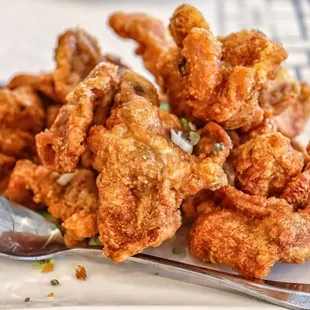 a plate of fried food