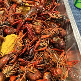 Dark, rotten and uncleaned crawfish!