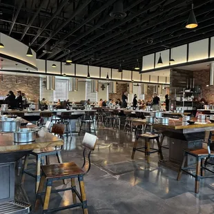 the dining area of a restaurant