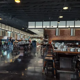 a restaurant with tables and chairs