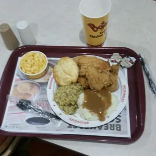 a tray of food on a table