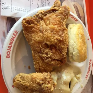 White meat two piece meal, comes with free tea