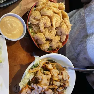 Lunch special shrimp - squid salad