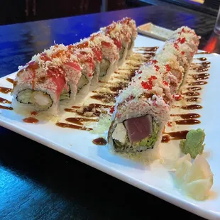 Itchiban roll and red dragon