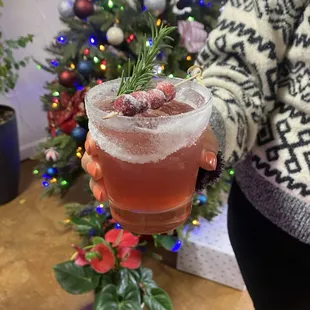 A festive cocktail