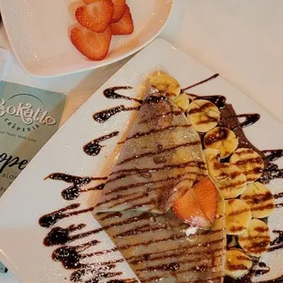 a plate of dessert