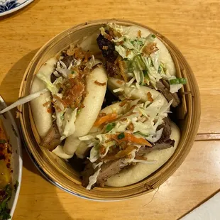 Bao buns with brisket
