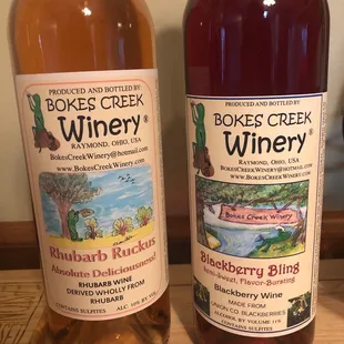two bottles of bokes creek winery